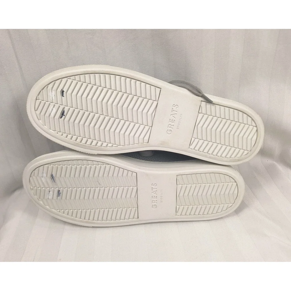 Greats Royale Knit Mens Grey Low‎ Top Sneakers Size 8 Recycled Knit Shoes